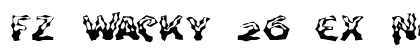 FZ WACKY 26 EX Normal Font Preview