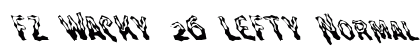FZ WACKY 26 LEFTY Normal Font Preview