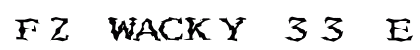 FZ WACKY 33 EX Normal Font FZ WACKY 33 EX Normal Font Preview