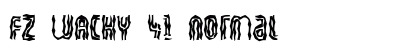 FZ WACKY 41 Normal Font FZ WACKY 41 Normal Font Preview