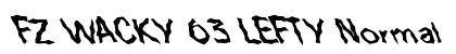 FZ WACKY 63 LEFTY Normal Font Preview
