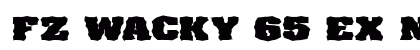 FZ WACKY 65 EX Normal Font Preview