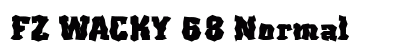 FZ WACKY 68 Normal Font Preview