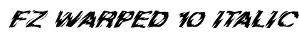 FZ WARPED 10 ITALIC Normal font free download