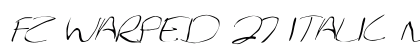 FZ WARPED 27 ITALIC Normal font free download