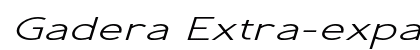 Gadera Extra-expanded Italic Preview