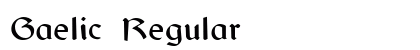 Gaelic Regular font free download