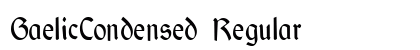 GaelicCondensed Regular font free download