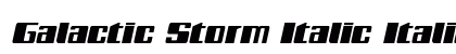 Galactic Storm Italic Italic font free download