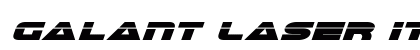 Galant Laser Italic Italic Font Preview