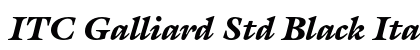 ITC Galliard Std Black Italic font free download