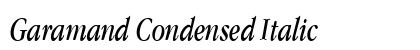 Garamand Condensed Italic Font Garamand Condensed Italic Font Preview