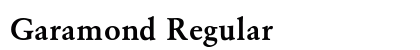 Garamond Regular Preview