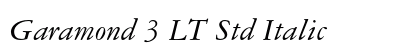 Garamond 3 LT Std Italic Preview