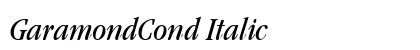 GaramondCond Italic font free download