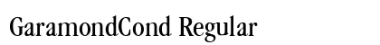 GaramondCond Regular font free download