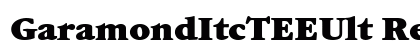 GaramondItcTEEUlt Regular Font Preview