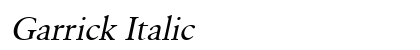 Garrick Italic Preview
