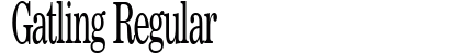Gatling Regular font free download