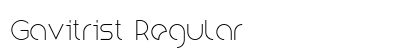 Gavitrist Regular font free download