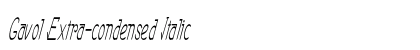 Gavol Extra-condensed Italic font free download
