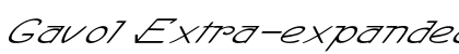 Gavol Extra-expanded Italic font free download