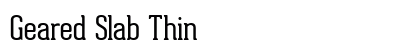 Geared Slab Thin font free download