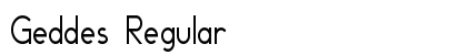 Geddes Regular font free download