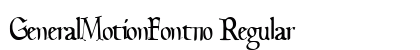 GeneralMotionFont110 Regular Preview