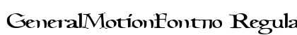 GeneralMotionFont110 Regular Preview