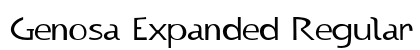 Genosa Expanded Regular font free download
