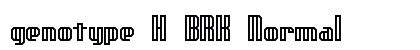 genotype H BRK Normal font free download