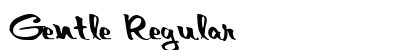 Gentle Regular font free download