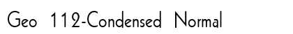 Geo 112-Condensed Normal font free download