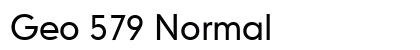 Geo 579 Normal font free download