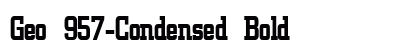 Geo 957-Condensed Bold font free download