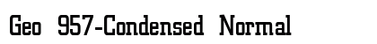 Geo 957-Condensed Normal font free download