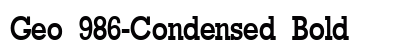 Geo 986-Condensed Bold Preview