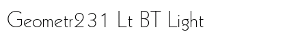 Geometr231 Lt BT Light font free download