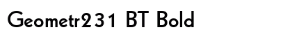 Geometr231 BT Bold font free download