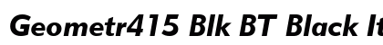 Geometr415 Blk BT Black Italic Preview