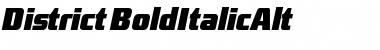 District-BoldItalicAlt Regular Font