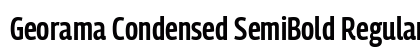 Georama Condensed SemiBold Regular Preview