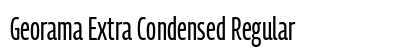 Georama Extra Condensed Regular Preview