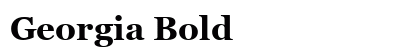 Georgia Bold Preview