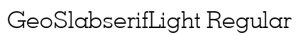 GeoSlabserifLight Regular font free download