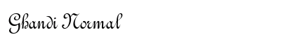 Ghandi Normal font free download