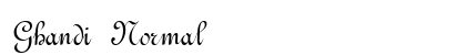 Ghandi Normal font free download
