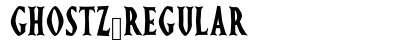 Ghostz Regular font free download
