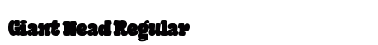 Giant Head Regular Font Preview